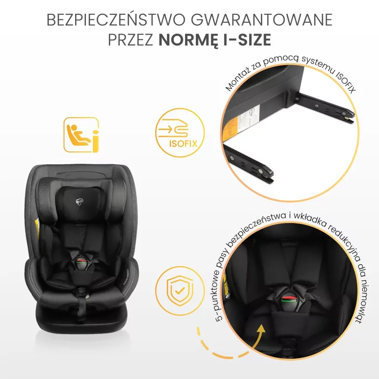 Caratero Fotelik Securo I-Size burgundia (40-150cm) - tantis.pl