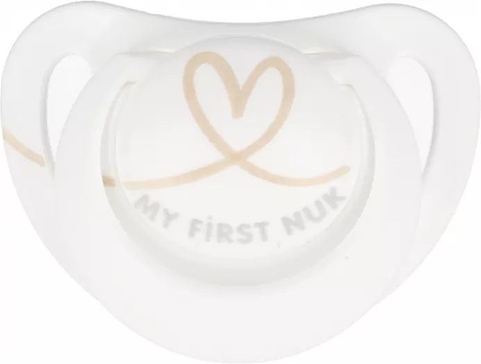 NUK. Star. Smoczki 2 sztuki. 0-2 miesięcy. Biały i serce - tantis.pl