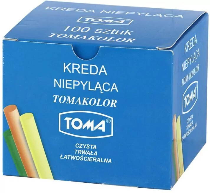 Kreda szkolna niepyląca kolorowa - tantis.pl