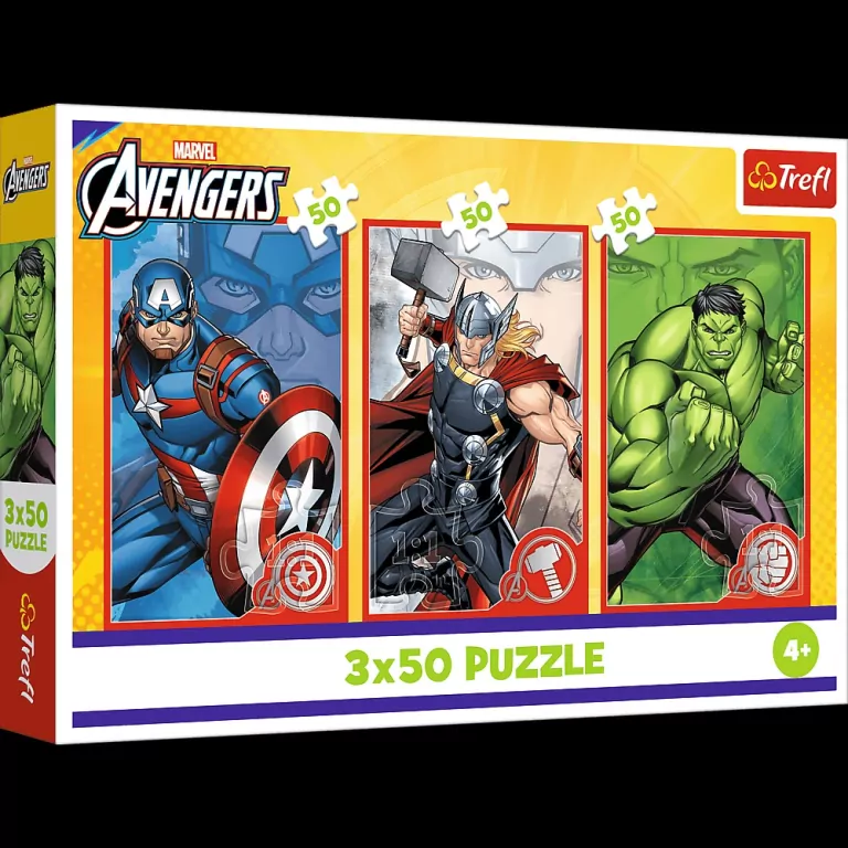 Puzzle 3x50 Twój bohater TREFL - tantis.pl
