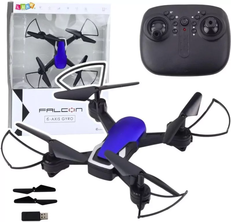 Dron sześcioosiowy żyroskop światło LED obrót 360 - tantis.pl