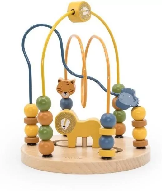 Labirynt z drewnianymi koralikami i zwierzątkami - tantis.pl