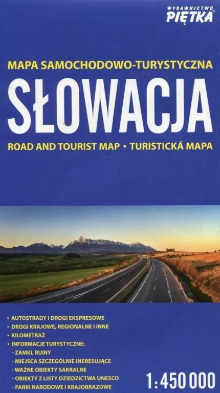 Słowacja. Mapa samochodowa  1:450 000 - tantis.pl