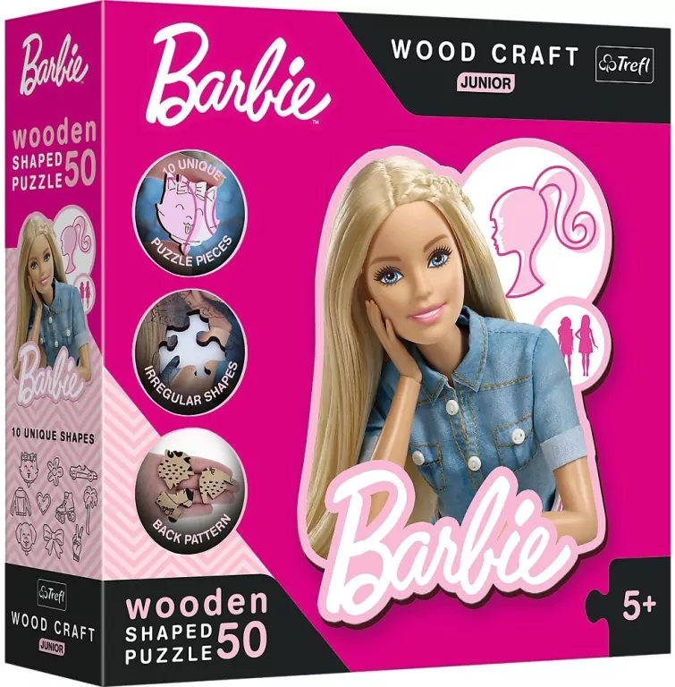 Puzzle drewniane 50. Piękna Barbie - tantis.pl