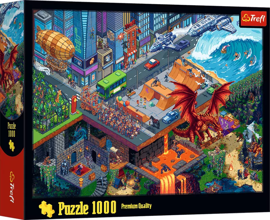 Puzzle 1000 Miasto Pixel TREFL - tantis.pl
