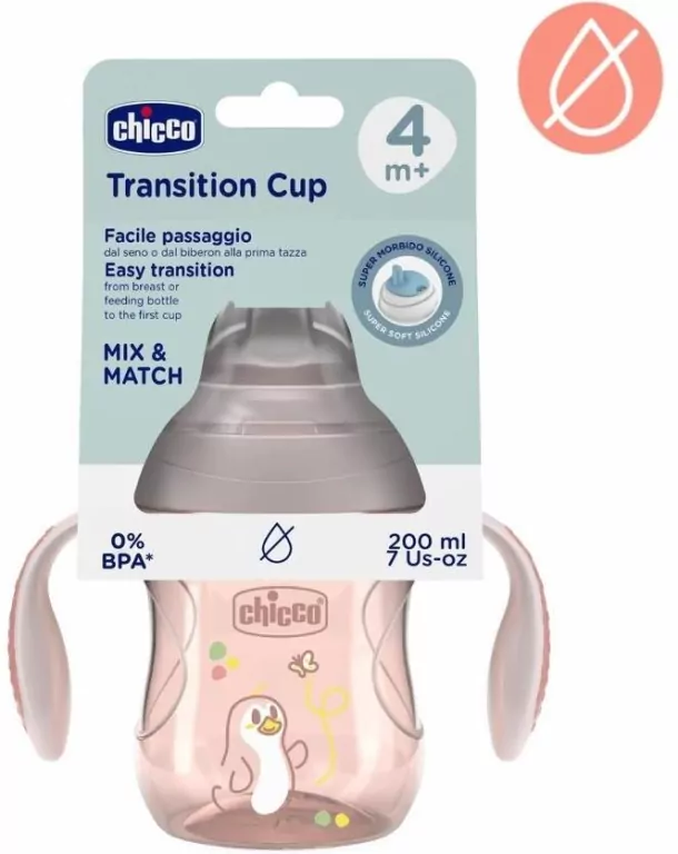 Kubek treningowy z miękkim ustnik 200ml beż 4m+ - tantis.pl