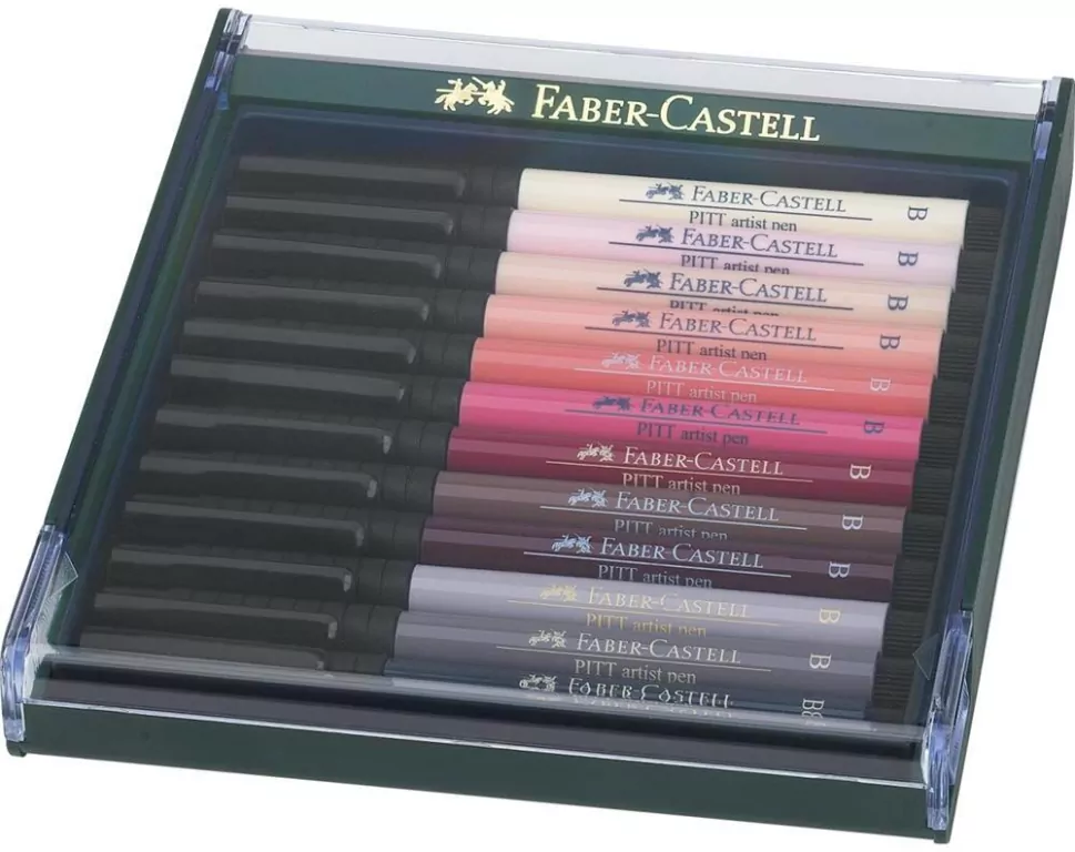 Pisaki Faber-Castell Pitt Artist Pen Brush 12 kolorów Skin - tantis.pl