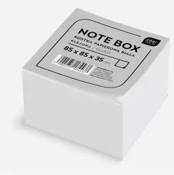 Kostka papierowa biała 85x85x35 mm klejona