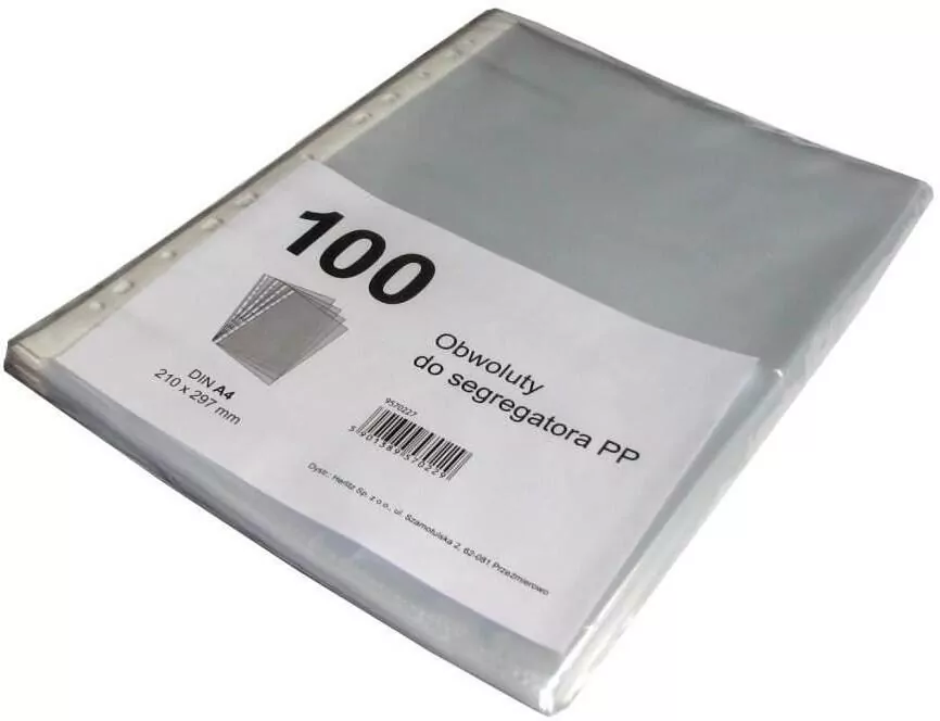 Obwoluty do segregatora A4.(100 sztuk) - tantis.pl