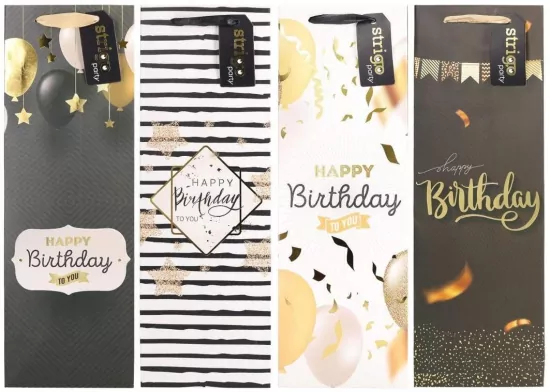 Torba prezentowa Party 12x36x9cm mix STRIGO