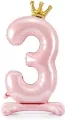 Stojący balon foliowy 3 84cm jasny różowy - tantis.pl