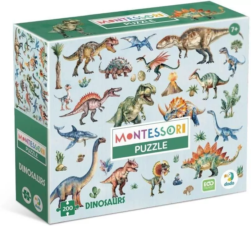 Puzzle 200 Montessori Dinozaury - tantis.pl