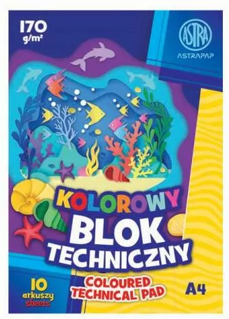 Blok kolorowy A4 barwiony w masie - tantis.pl