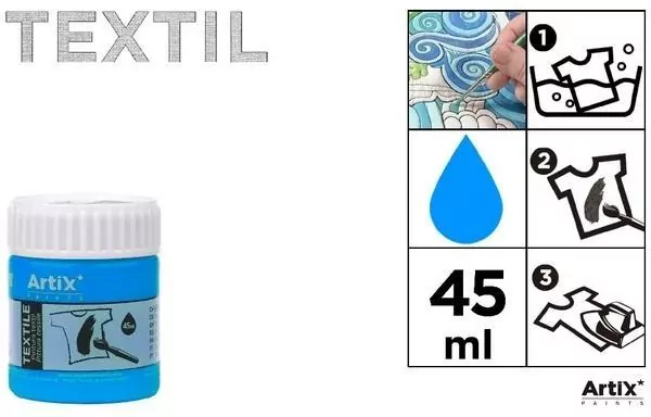 Farba do tkanin błękitna 45ml - tantis.pl