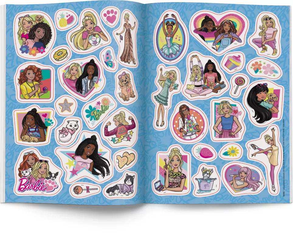 Barbie. 100 Brokatowych naklejek - tantis.pl