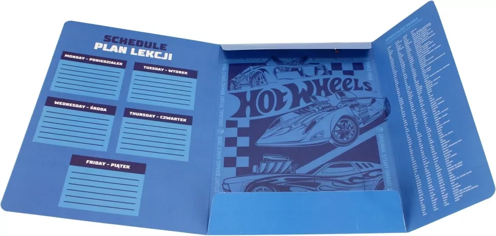 Teczka z gumką A4. Hot Wheels - tantis.pl