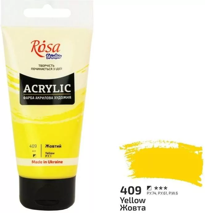 Farba akrylowa yellow 409 75ml - tantis.pl