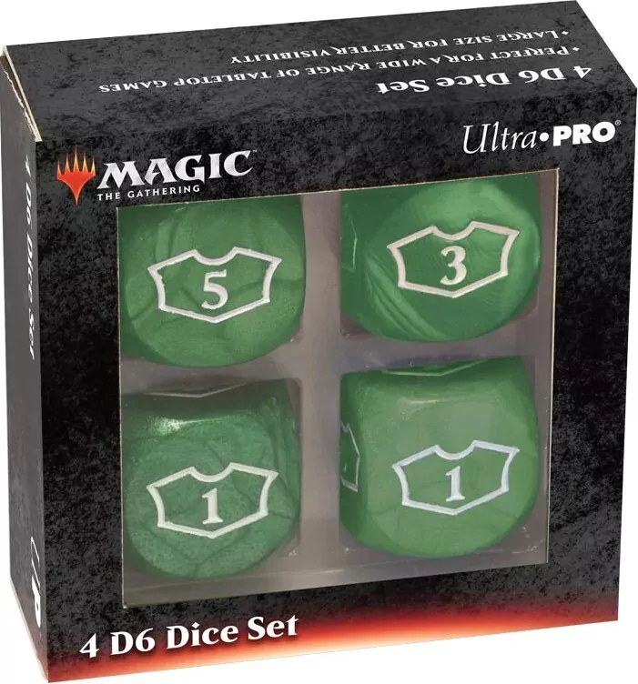 Ultra Pro: Magic the Gathering - Green Mana - 22 mm Deluxe Loyalty Dice Set - tantis.pl