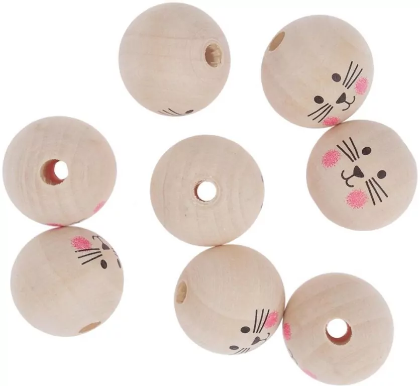 Koraliki drewniane 3cm 8szt - tantis.pl