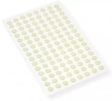 Perełki samoprzylepne białe 8mm