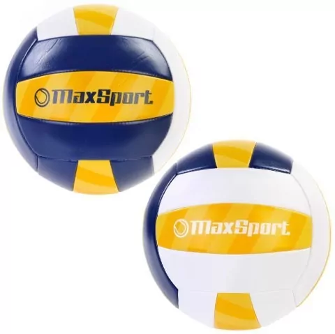 Piłka siatkowa Max Sport niebiesko-biało-żółta - tantis.pl