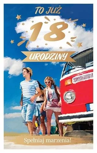 Kartka okolicznościowa. Urodziny 18 - tantis.pl