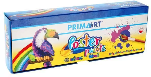 Farby plakatore Primart 12 kolorów - tantis.pl