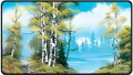 Ultra-Pro: Black Stitched Playmat - Bob Ross - Lakeside Path - tantis.pl