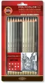 KREDKI POLYCOLOR 3822 12 SZT LINIA SZAROŚCI OP. METALOWE - tantis.pl