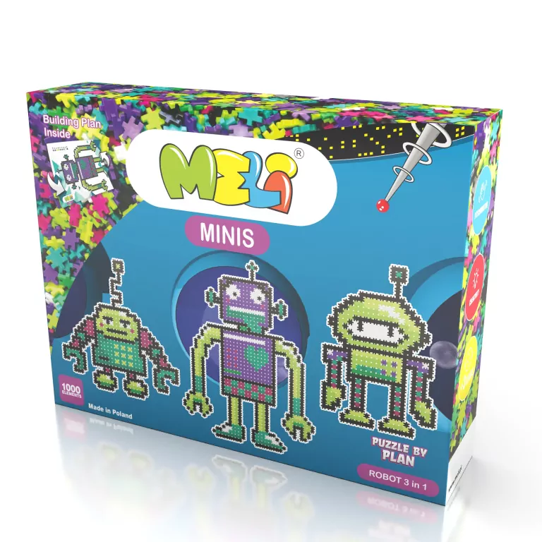 Klocki Meli Minis Robot 3w1 1000 elementów - tantis.pl