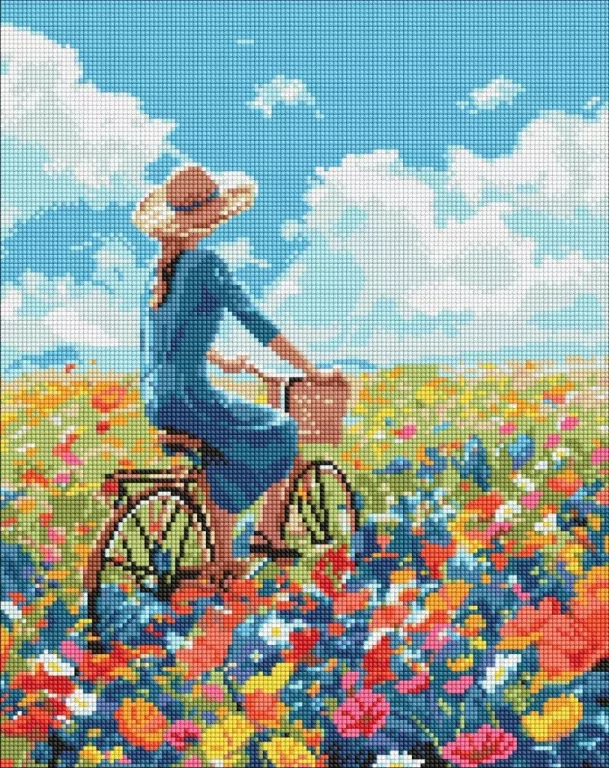 Diamentowa mozaika - Podróż w kwiatach 40x50cm - tantis.pl