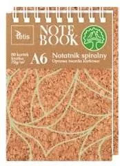 Kołonotatnik A6/80K kratka korek - tantis.pl