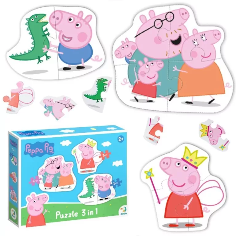 Puzzle Peppa Pig 3 in1 - tantis.pl