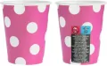 Kubeczki papierowe Magenta groszki 270ml 6szt - tantis.pl