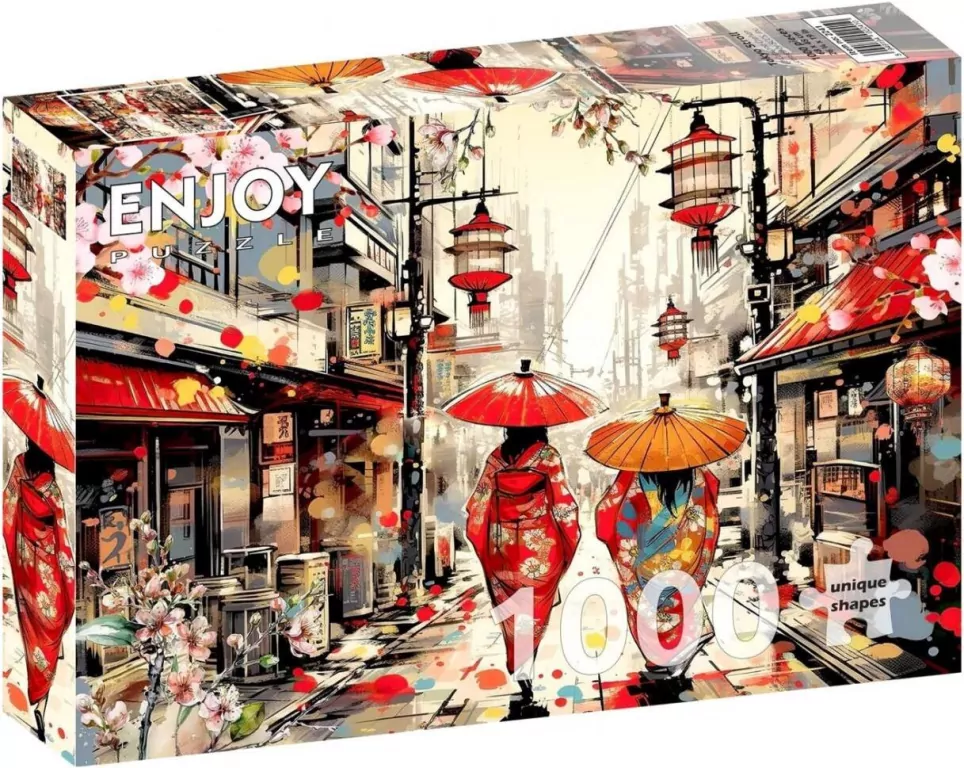 Puzzle 1000 Spacer po Tokio / Japonia - tantis.pl