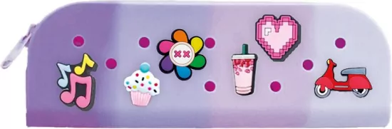 Piórnik z wpinkami fioletowy STnux