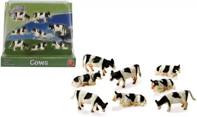 Krowy 1:87 czarno białe 8szt 571878 51348 - tantis.pl