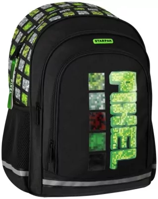 Plecaki szkolne - Plecak 1- komorowy Pixel zielony Starpak