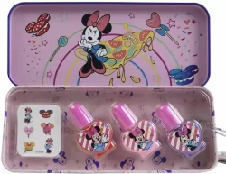 Zestaw lakierów, metalowe etui Minnie Mouse