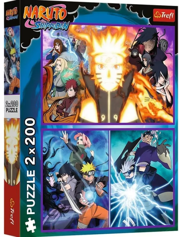 Puzzle 2x200 Ninja z Wioski Ukrytego Liścia TREFL - tantis.pl