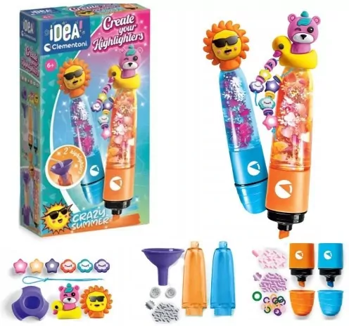 Clementoni Crazy chic Mini fabryka zakreślaczy Lato Crazy summer 18171 - tantis.pl