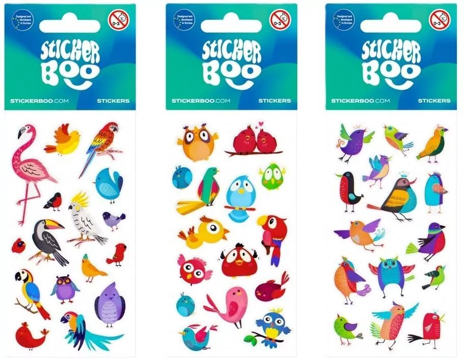Naklejki Sticker BOO Ptaszki 1 mix - tantis.pl