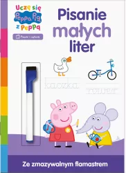 Peppa Pig. Pisanie małych liter. Uczę się z Peppą. Zadania do ścierania cz. 2