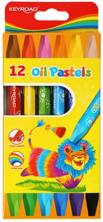 Kredki pastelowe, olejowe. 12 sztuk - tantis.pl