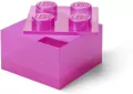 LEGO(R) pojemnik klocek czwórka transparentny różowy - tantis.pl