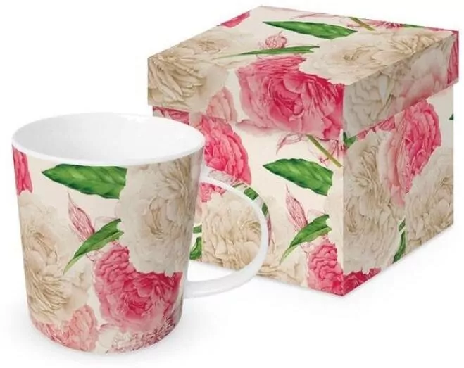 Kubek porcelanowy Peonie 350ml - tantis.pl
