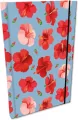 Notes A5 kratka z gumką Soft Touch Hibiskusy w jeansie - tantis.pl
