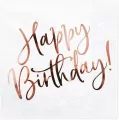 Serwetki Happy Birthday białe 33x33cm - tantis.pl