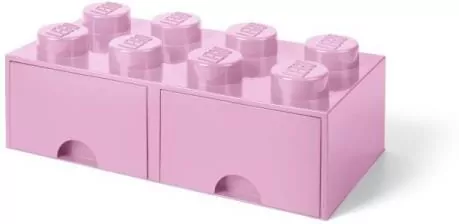 LEGO(R) pojemnik klocek z szufladami ósemka różowy - tantis.pl