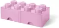 LEGO(R) pojemnik klocek z szufladami ósemka różowy - tantis.pl